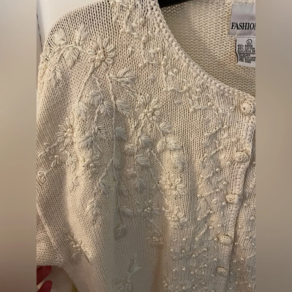 Vintage Fashion Bug Beaded Cardigan - Picture 4 of 6